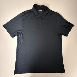 Travis Mathew XL Black Pima Cotton Blend Golf Polo Shirt Made in Peru